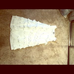 White J Crew ruffle dress size 4